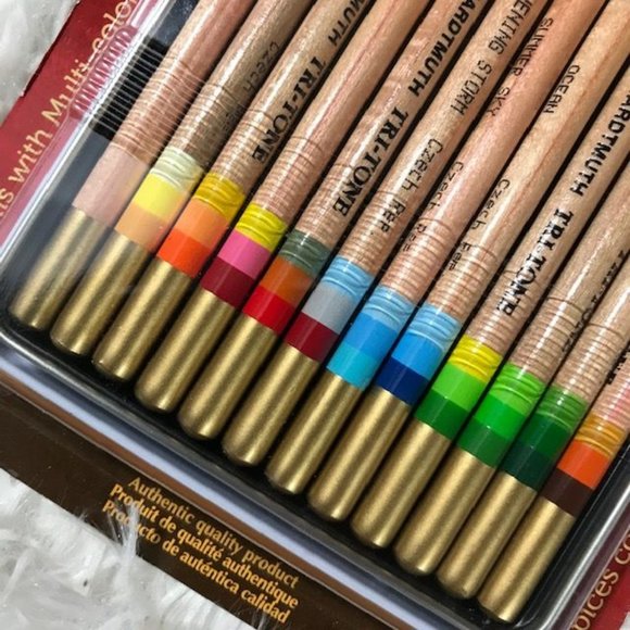 NWOT Strathmore Colored Pencil 9 x 12 Pad 12 Colored Pencils & Pencil Stand Set - Picture 9 of 14